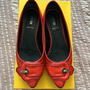 Fendi Ballerina buckle flat